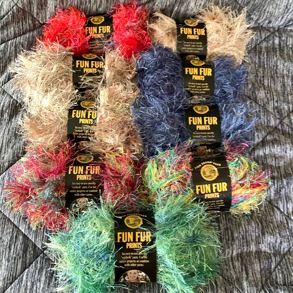 Lion brand yarn fun fur prints